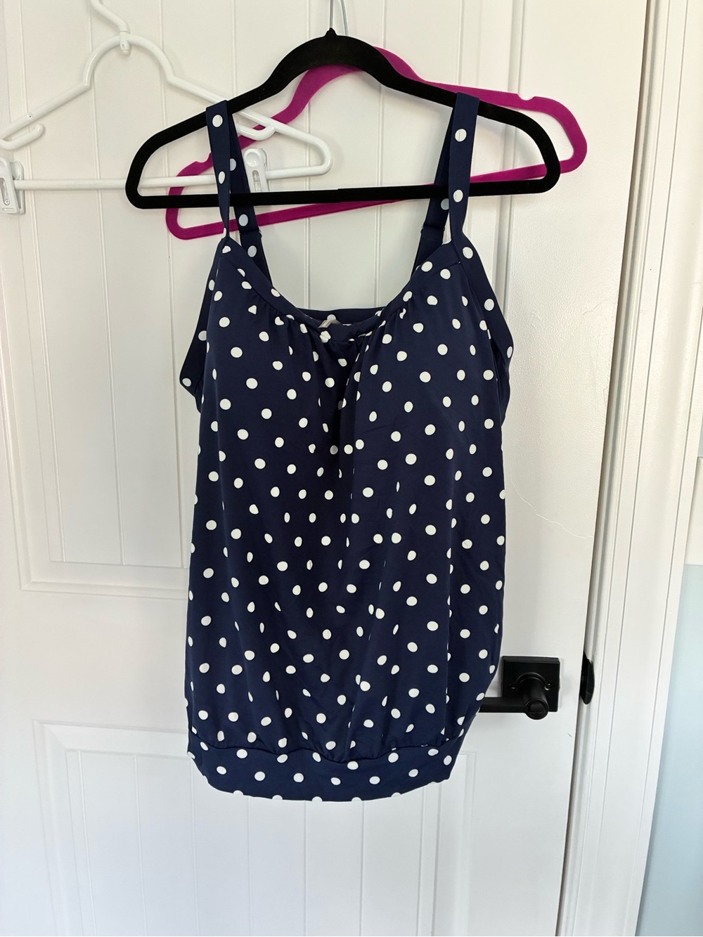 Women’s Navy Polka Dot Swim Suit Top Only - Navy & White